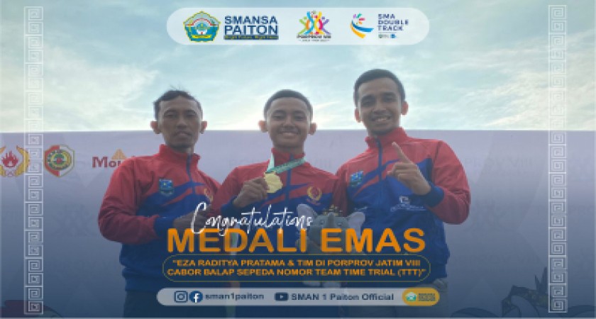 BANGGA!!! EZA dan TIM Raih Medali EMAS Balap Sepeda Sport PORPROV JATIM VIII 2023